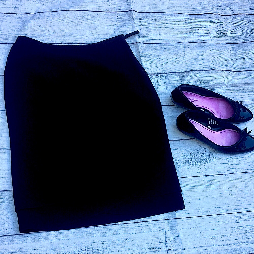 4 Ann Taylor work dress up skirt layered hem EUC